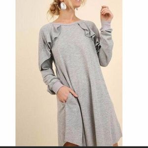 Umgee Long sleeves ruffle dress